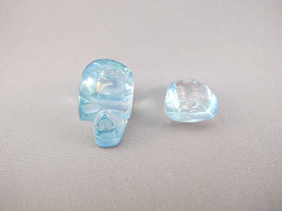 Aqua Aura Crystal Skull